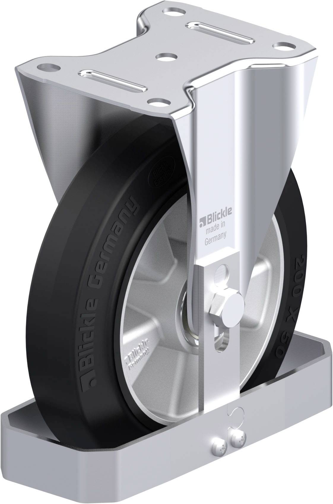 Blickle 885155 B-ALEV 200K-FS Acéllemez rögzített görgő KerékØ: 200 mm Teherbírás (max.): 400 kg 1 db