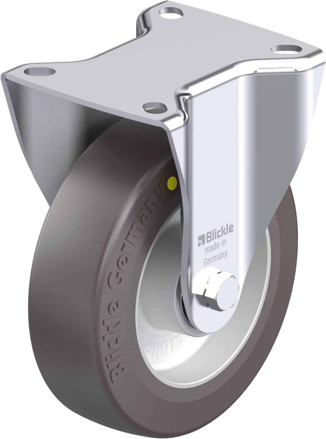 Blickle 884646 B-ALST 125K-AS Acéllemez rögzített görgő KerékØ: 125 mm Teherbírás (max.): 250 kg 1 db