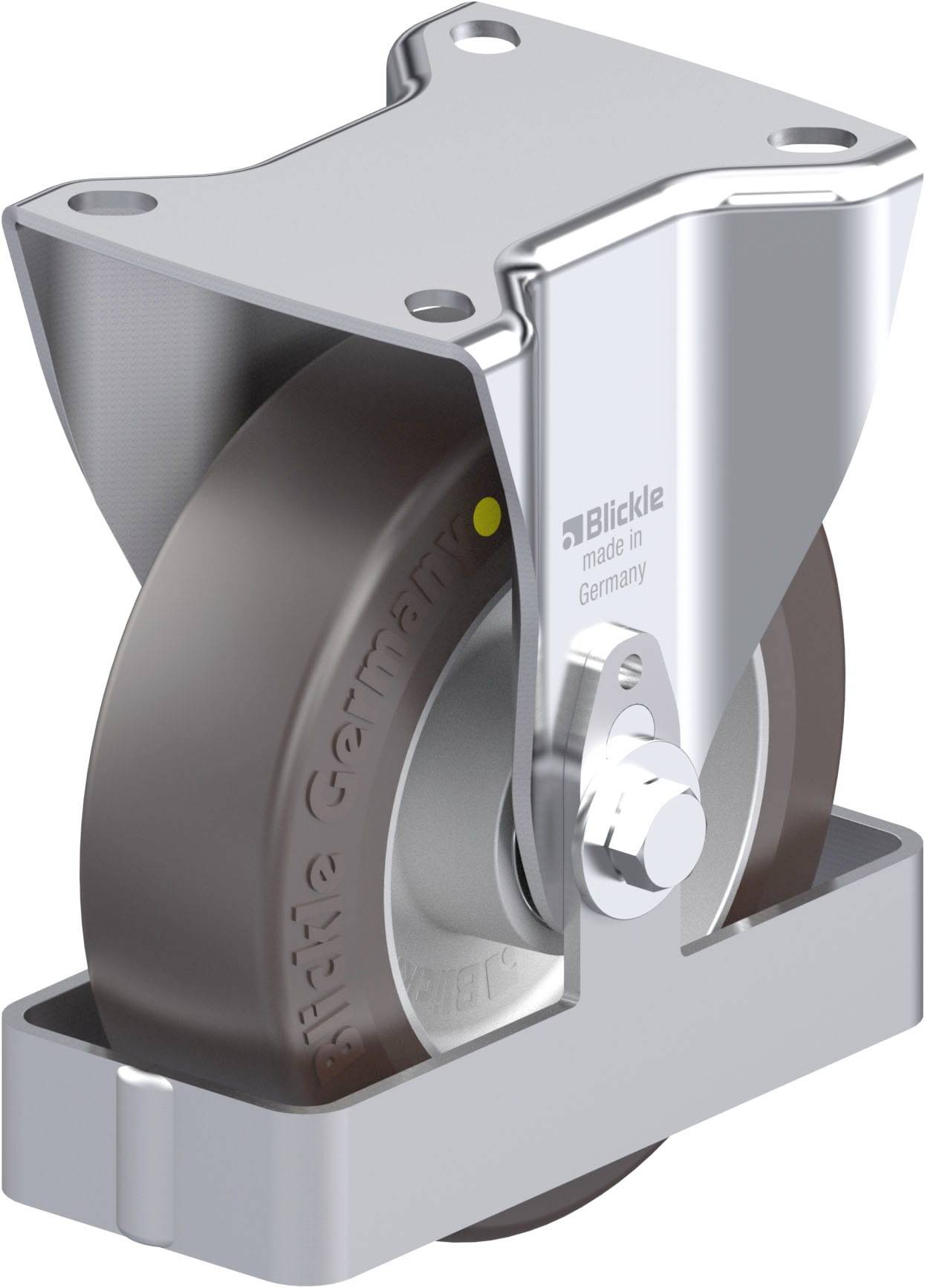 Blickle 939142 B-ALST 125K-AS-FS Acéllemez rögzített görgő KerékØ: 125 mm Teherbírás (max.): 250 kg 1 db