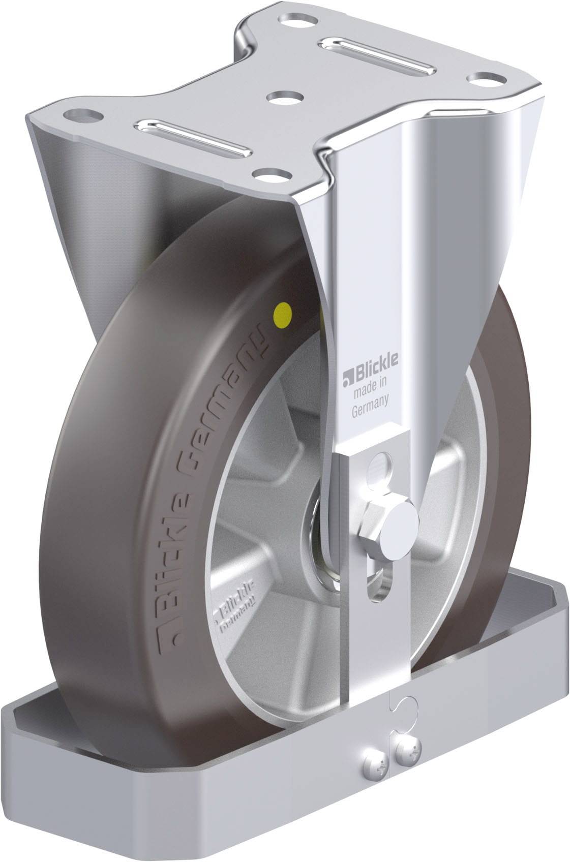 Blickle 886685 B-ALST 200K-AS-FS Acéllemez rögzített görgő KerékØ: 200 mm Teherbírás (max.): 400 kg 1 db