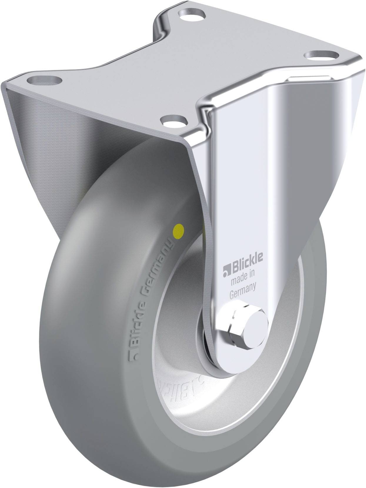 Blickle 936593 B-ALTH 125K-AS-CO Acéllemez rögzített görgő KerékØ: 125 mm Teherbírás (max.): 250 kg 1 db