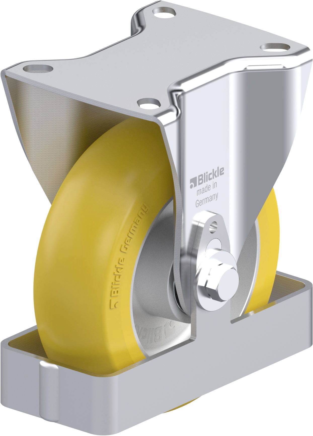 Blickle 939321 B-ALTH 125K-CO-FS Acéllemez rögzített görgő KerékØ: 125 mm Teherbírás (max.): 250 kg 1 db