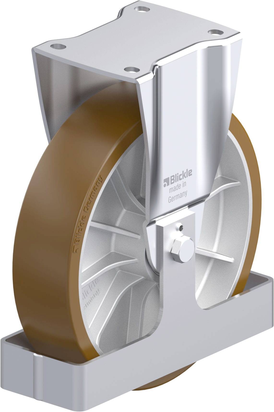 Blickle 941830 BH-ALB 252K-FS Acéllemez rögzített görgő KerékØ: 250 mm Teherbírás (max.): 900 kg 1 db