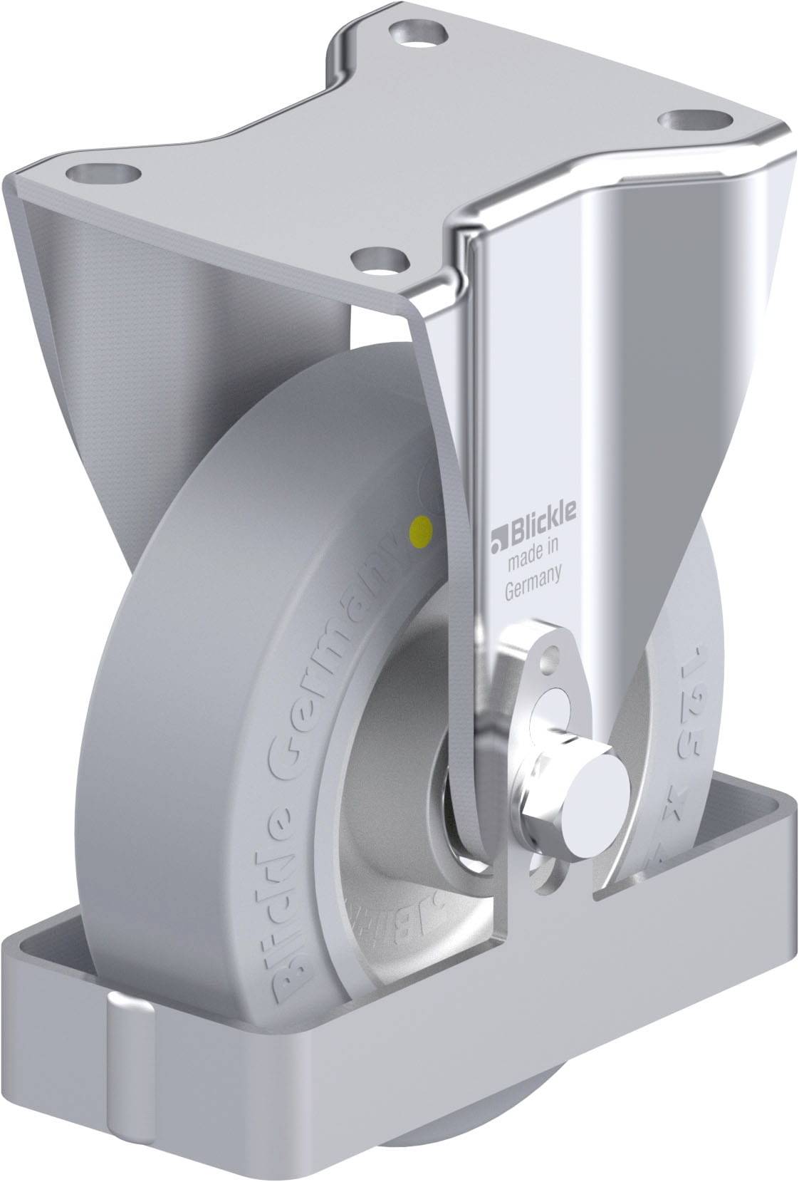 Blickle 938558 BH-ALEV 125K-1-SG-AS-FS Acéllemez rögzített görgő KerékØ: 125 mm Teherbírás (max.): 250 kg 1 db