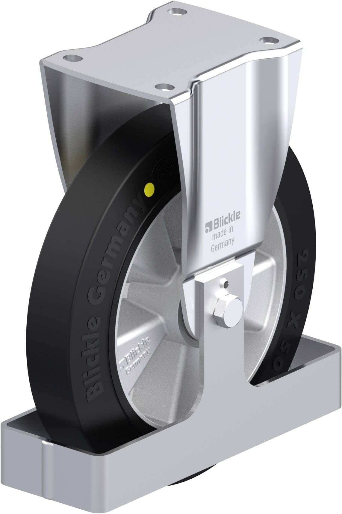 Blickle 938568 BH-ALEV 250K-EL-FS Acéllemez rögzített görgő KerékØ: 250 mm Teherbírás (max.): 650 kg 1 db