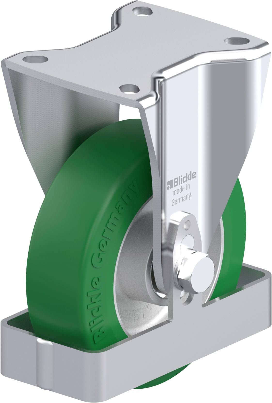 Blickle 913466 BH-ALST 125K-1-FS Acéllemez rögzített görgő KerékØ: 125 mm Teherbírás (max.): 370 kg 1 db