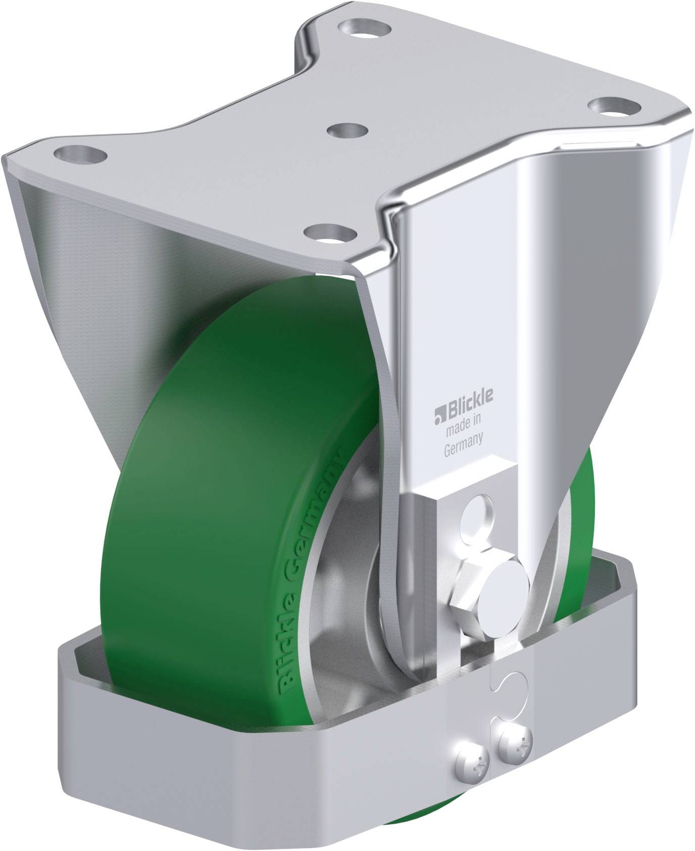 Blickle 872759 BH-ALST 127K-FS Acéllemez rögzített görgő KerékØ: 125 mm Teherbírás (max.): 450 kg 1 db