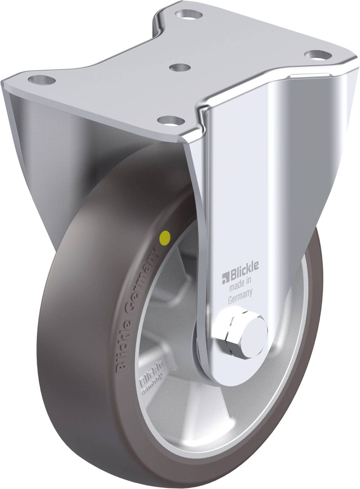 Blickle 895837 BH-ALST 160K-AS Acéllemez rögzített görgő KerékØ: 160 mm Teherbírás (max.): 580 kg 1 db
