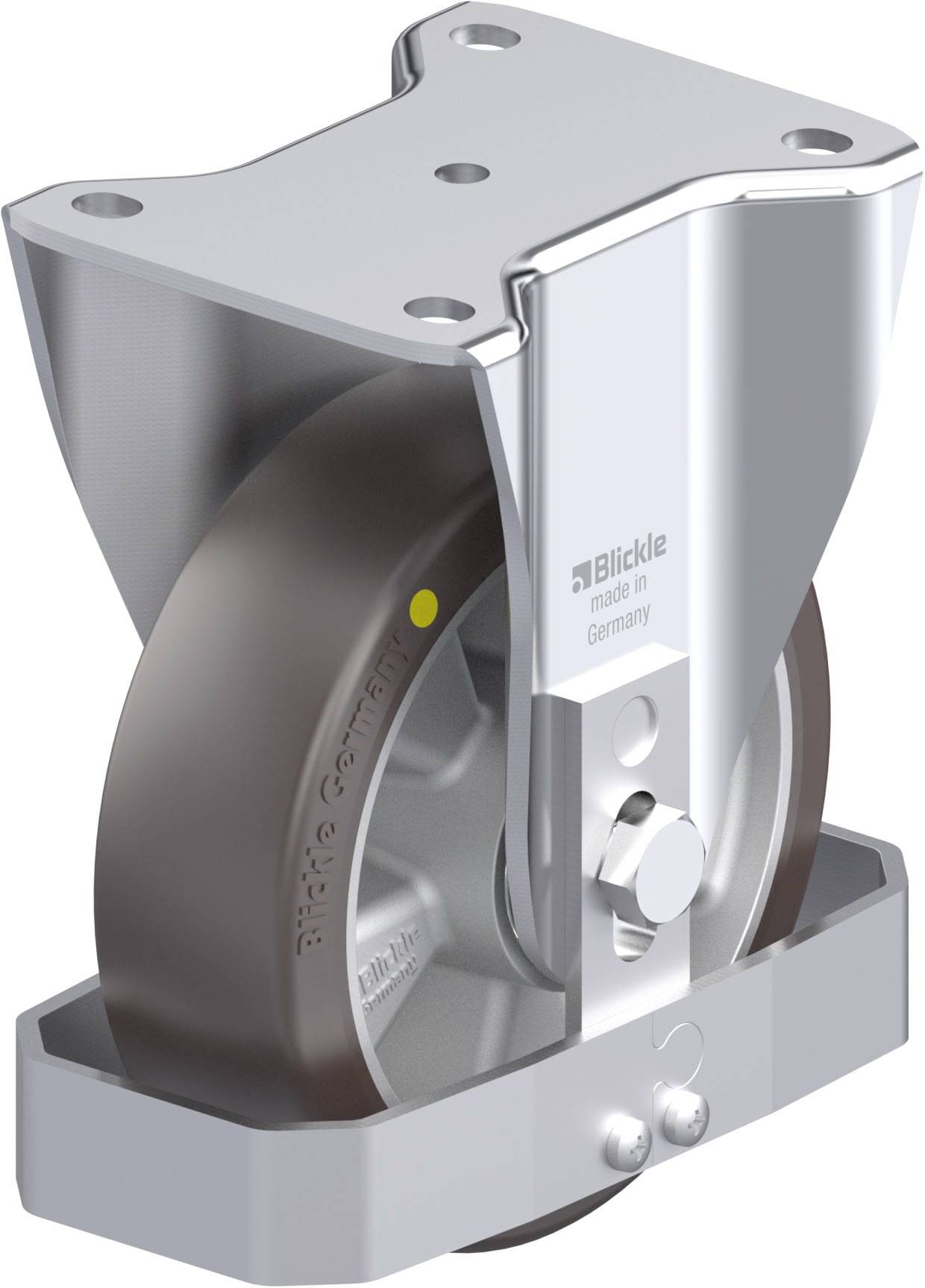 Blickle 933785 BH-ALST 160K-AS-FS Acéllemez rögzített görgő KerékØ: 160 mm Teherbírás (max.): 580 kg 1 db
