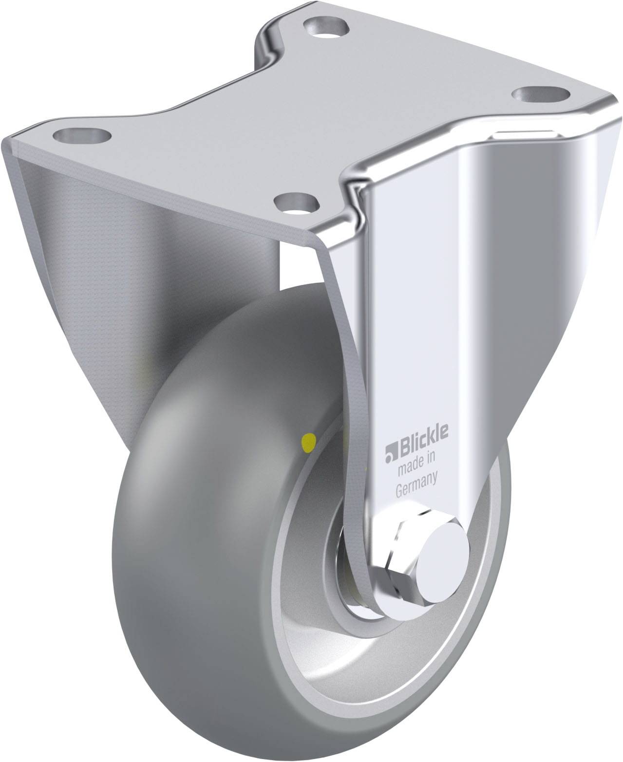 Blickle 936640 BH-ALTH 101K-1-AS-CO Acéllemez rögzített görgő KerékØ: 100 mm Teherbírás (max.): 420 kg 1 db