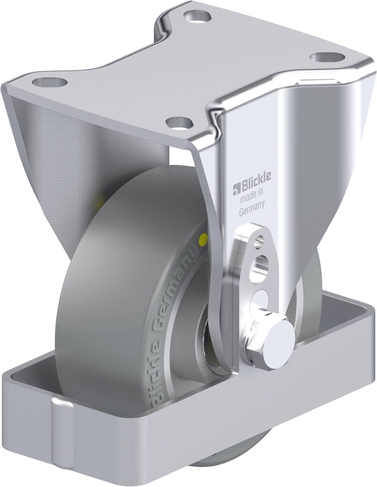 Blickle 939363 BH-ALTH 101K-1-AS-FS Acéllemez rögzített görgő KerékØ: 100 mm Teherbírás (max.): 420 kg 1 db