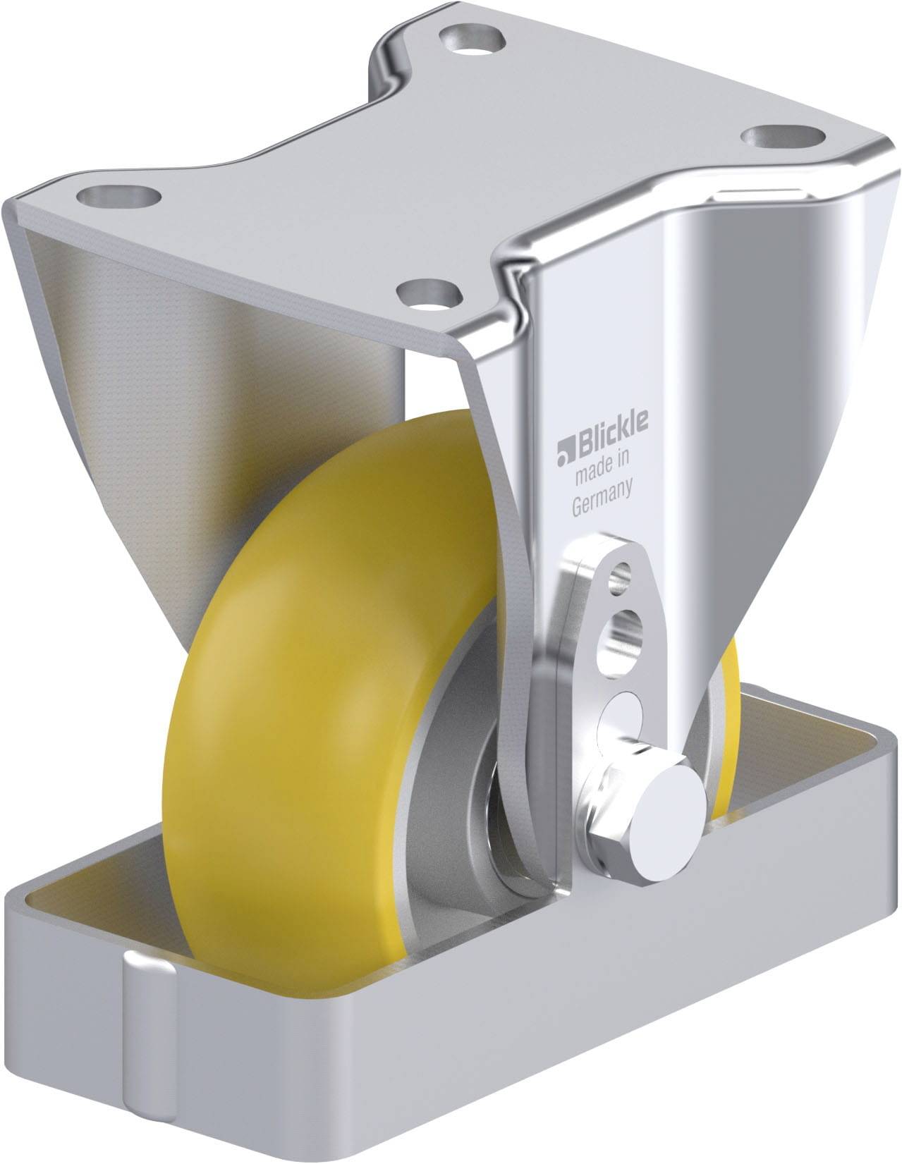 Blickle 939354 BH-ALTH 101K-1-CO-FS Acéllemez rögzített görgő KerékØ: 100 mm Teherbírás (max.): 420 kg 1 db