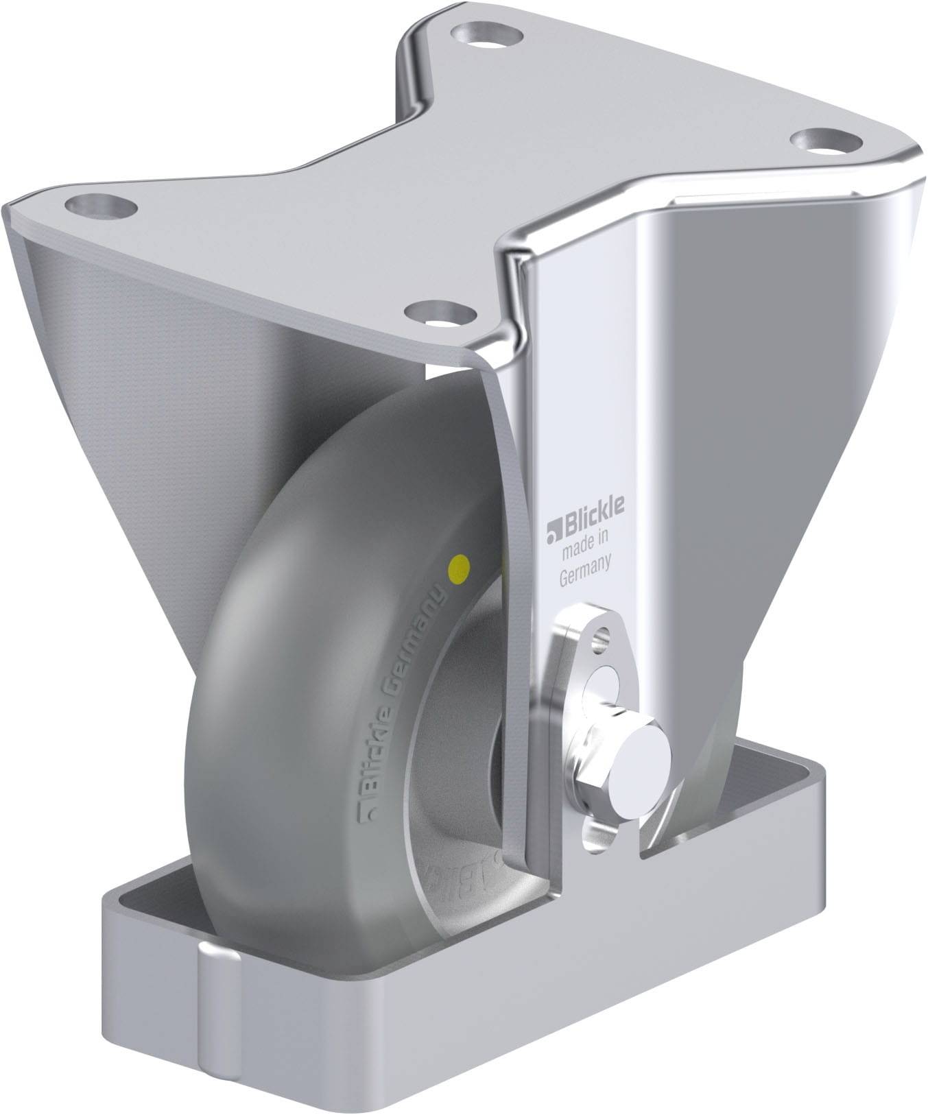 Blickle 939361 BH-ALTH 125K-3-AS-CO-FS Acéllemez rögzített görgő KerékØ: 125 mm Teherbírás (max.): 550 kg 1 db