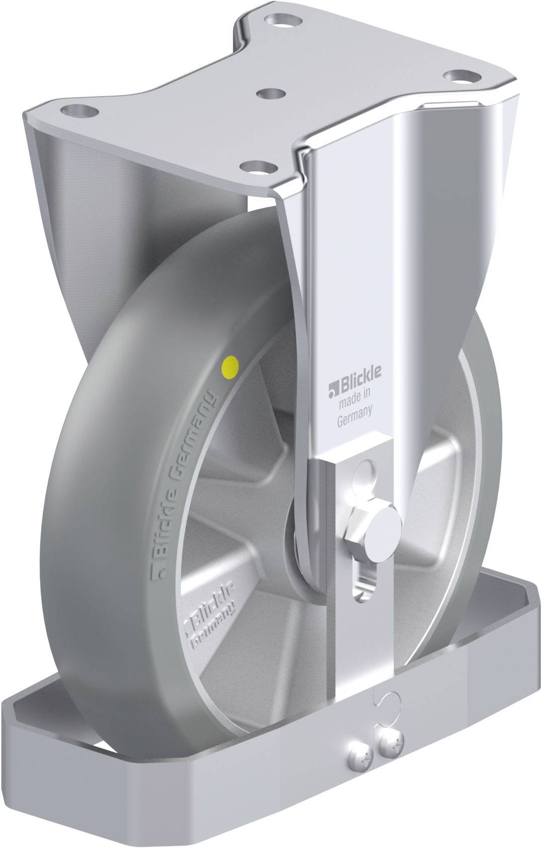 Blickle 939376 BH-ALTH 200K-AS-CO-FS Acéllemez rögzített görgő KerékØ: 200 mm Teherbírás (max.): 800 kg 1 db