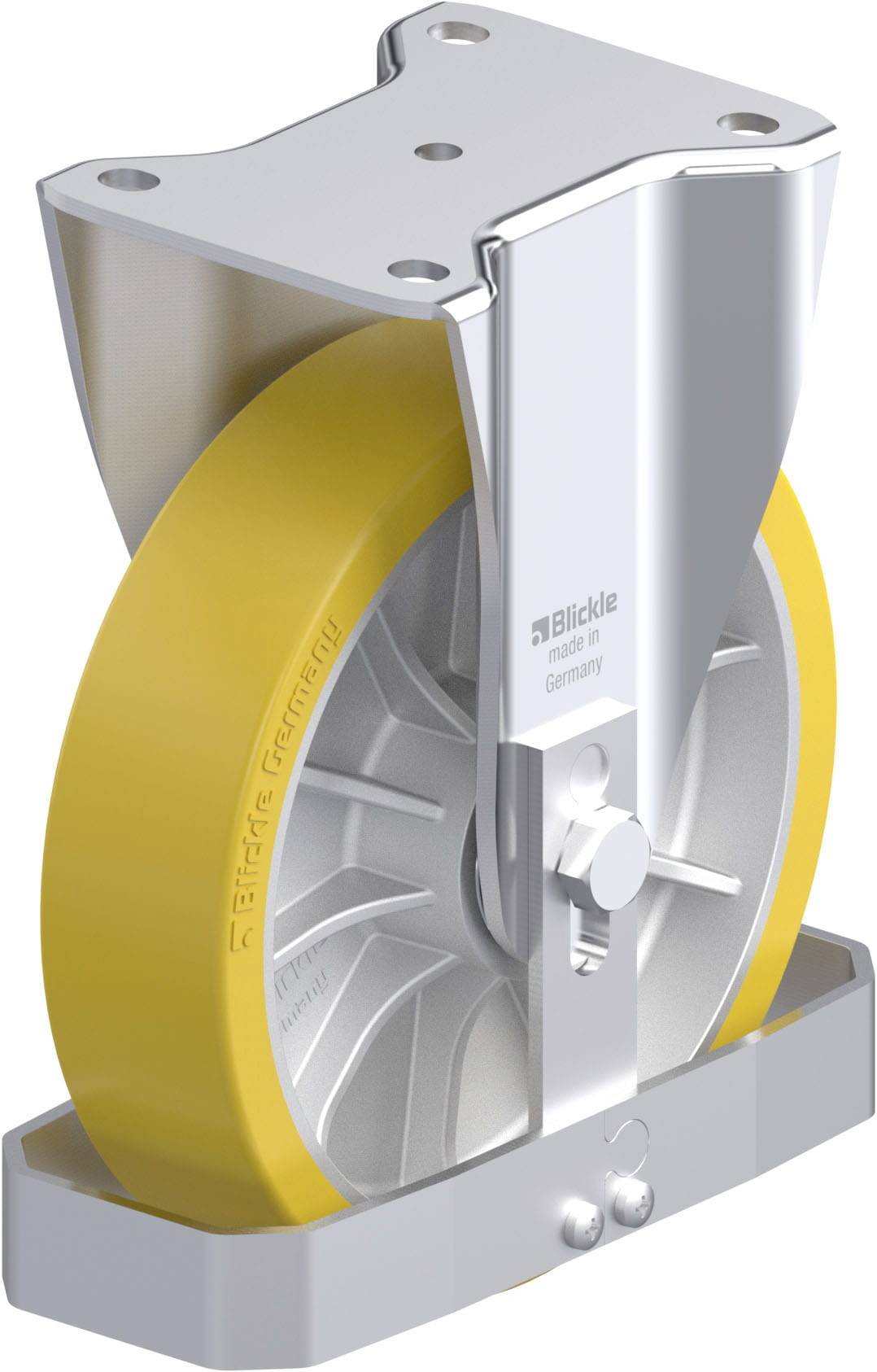 Blickle 939374 BH-ALTH 202K-FS Acéllemez rögzített görgő KerékØ: 200 mm Teherbírás (max.): 900 kg 1 db