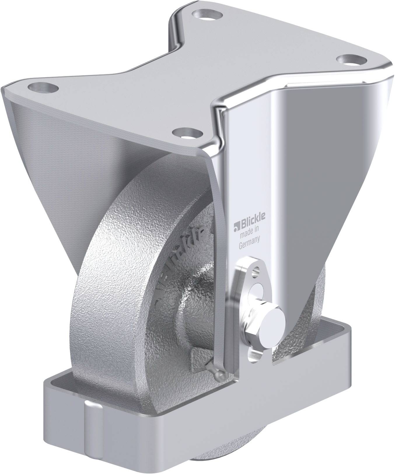 Blickle 913839 BH-G 125G-3-FS Acéllemez rögzített görgő KerékØ: 125 mm Teherbírás (max.): 450 kg 1 db