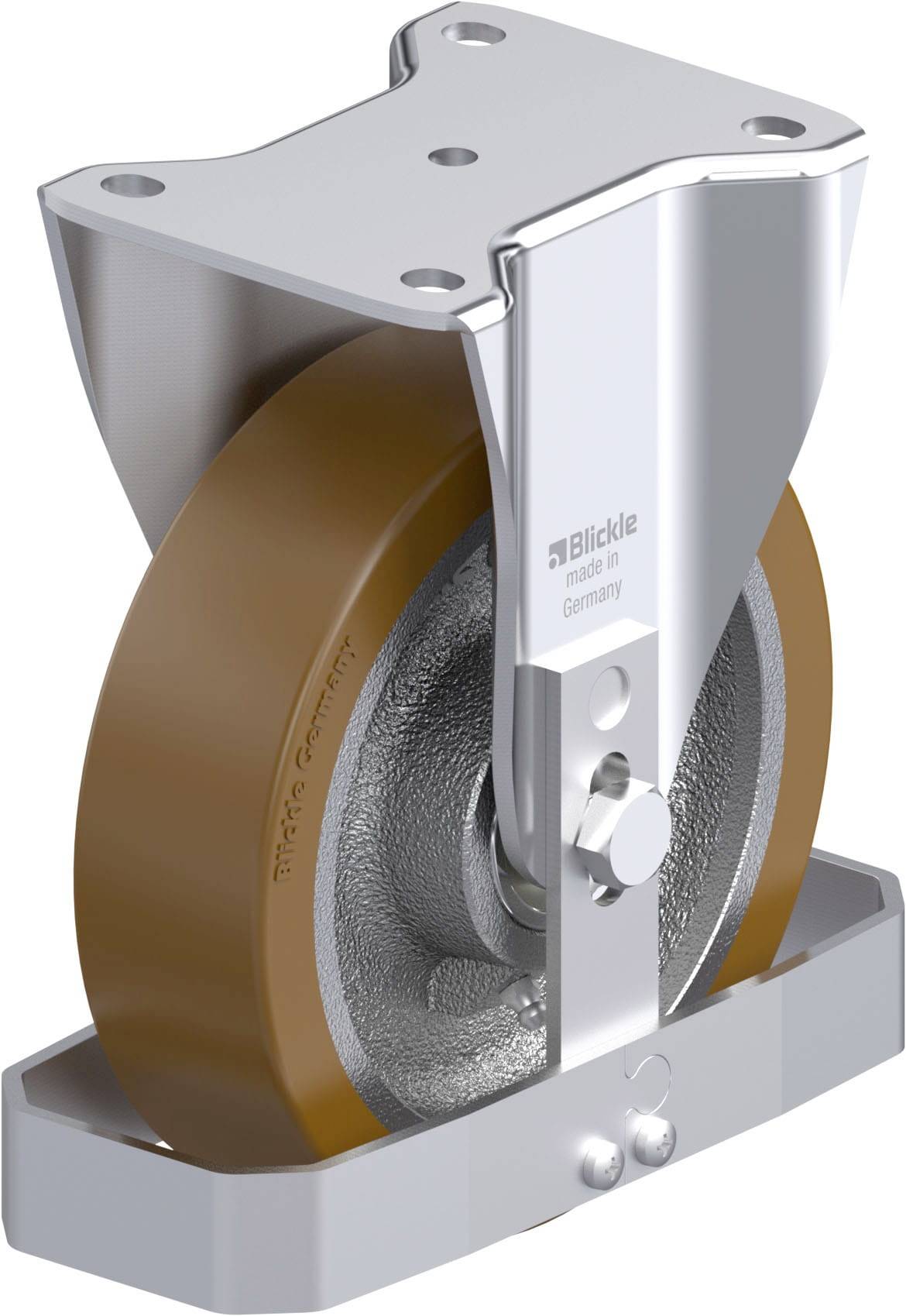 Blickle 939530 BH-GB 180K-FS Acéllemez rögzített görgő KerékØ: 180 mm Teherbírás (max.): 900 kg 1 db