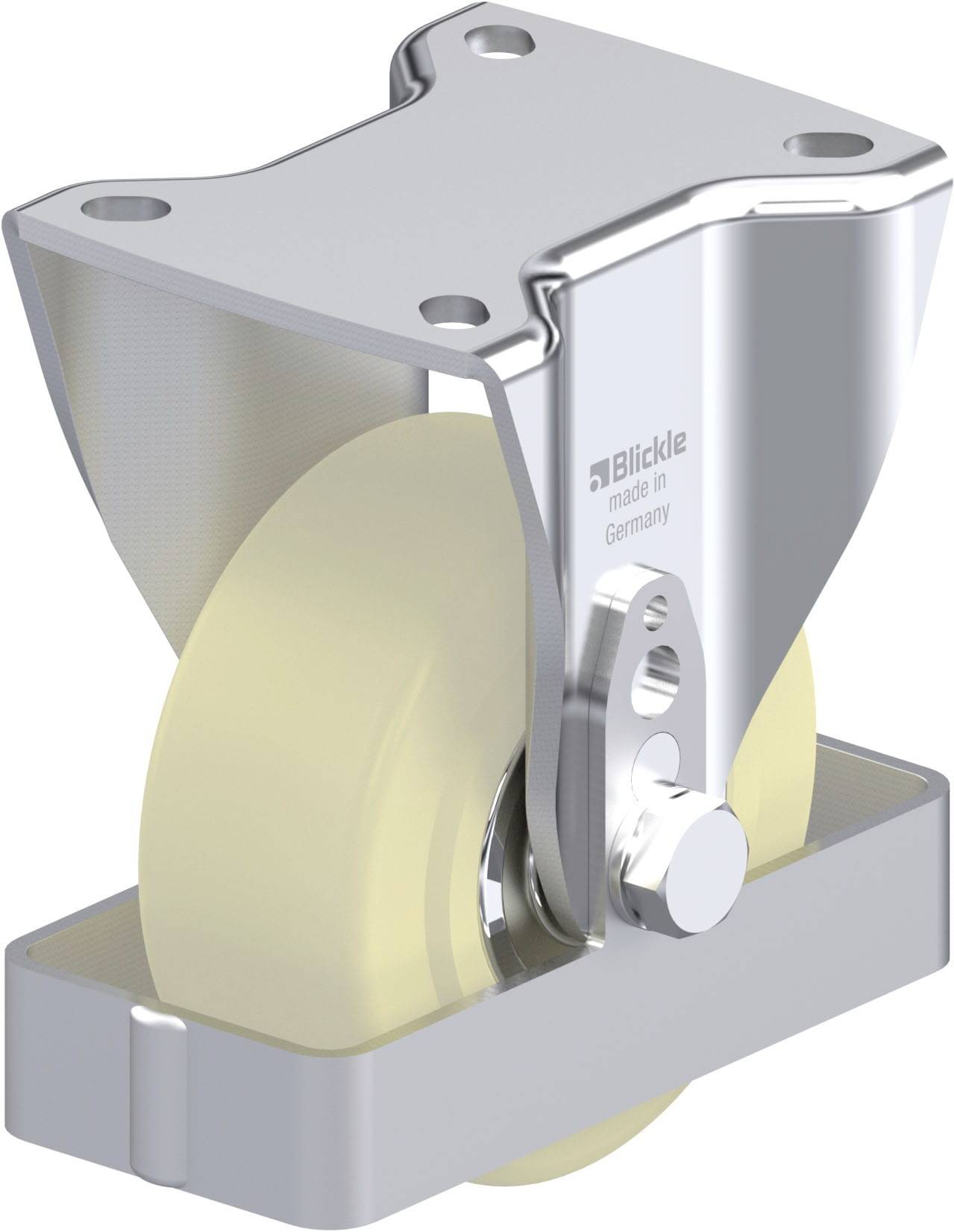 Blickle 881383 BH-GSPO 100K-1-FS Acéllemez rögzített görgő KerékØ: 100 mm Teherbírás (max.): 700 kg 1 db