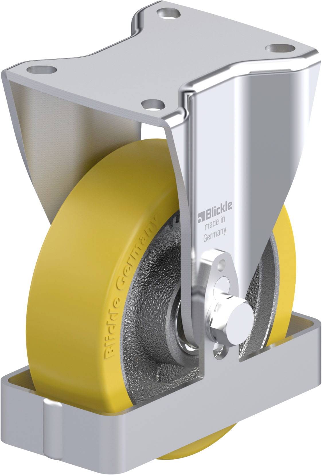Blickle 918091 BH-GTH 125K-1-FS Acéllemez rögzített görgő KerékØ: 125 mm Teherbírás (max.): 550 kg 1 db
