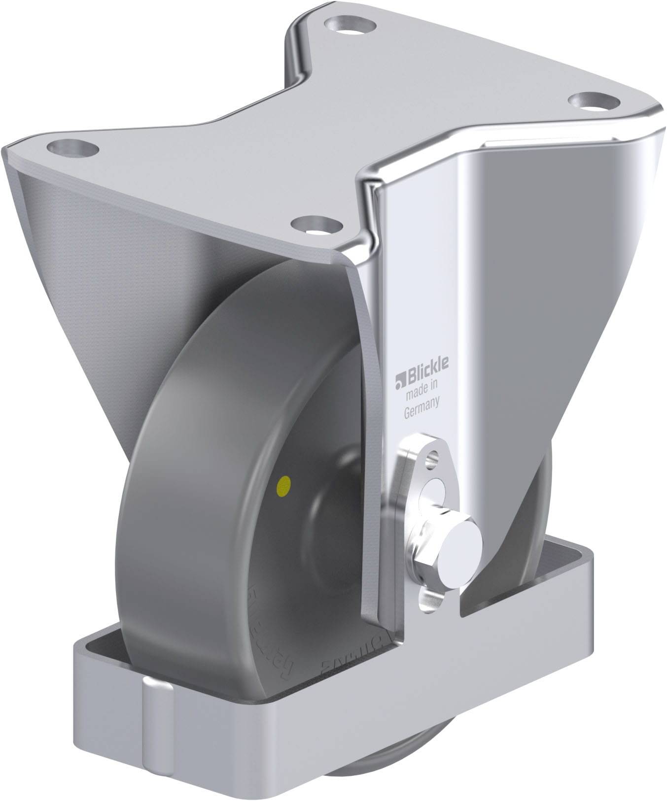 Blickle 939858 BH-PO 125G-3-ELS-FS Acéllemez rögzített görgő KerékØ: 125 mm Teherbírás (max.): 300 kg 1 db