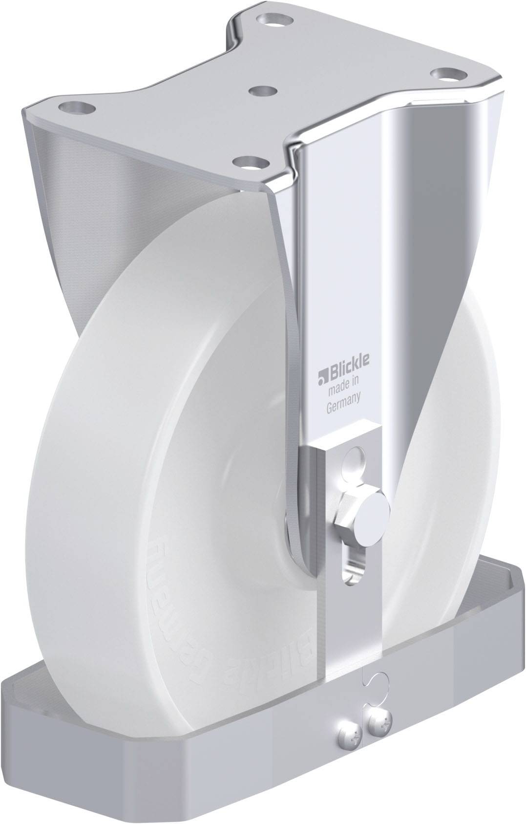 Blickle 739376 BH-PO 200K-FS Acéllemez rögzített görgő KerékØ: 200 mm Teherbírás (max.): 600 kg 1 db