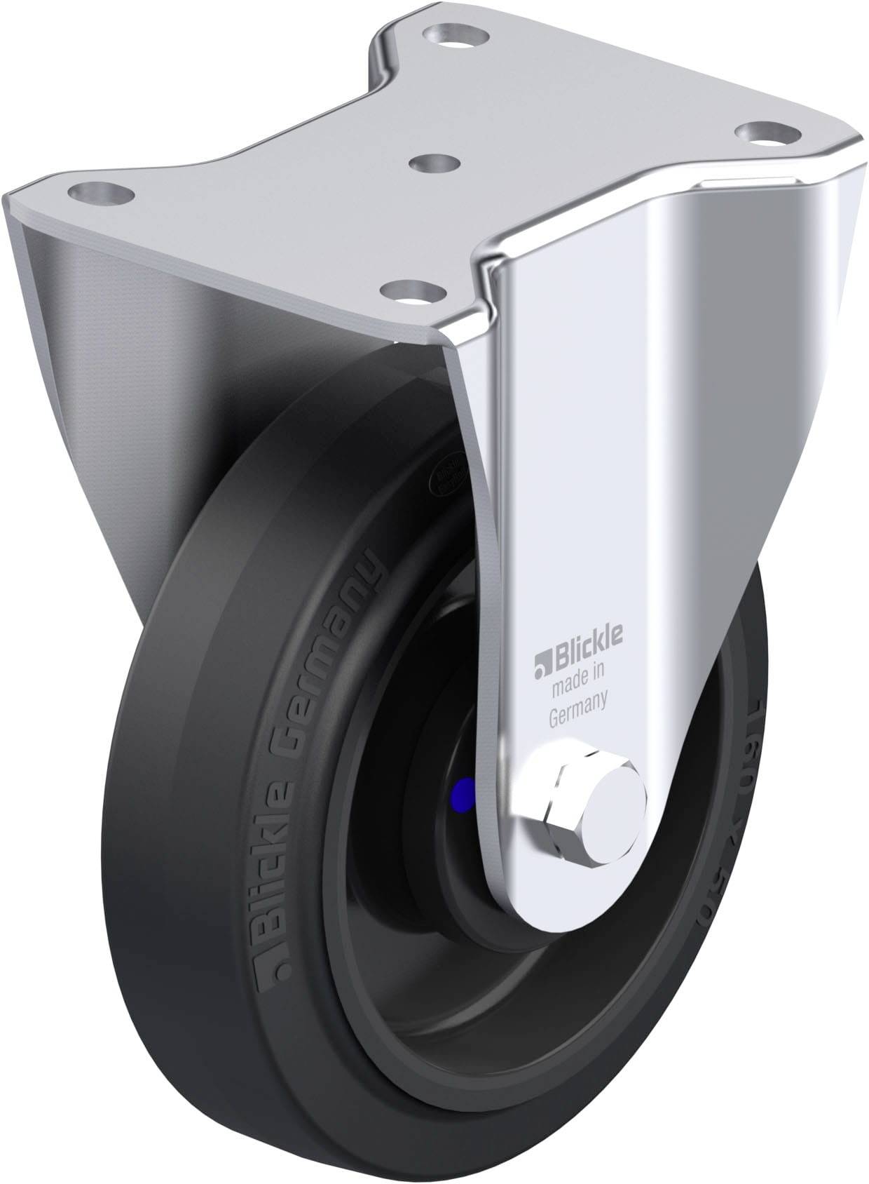 Blickle 851431 BH-POEV 160XKA Acéllemez rögzített görgő KerékØ: 160 mm Teherbírás (max.): 400 kg 1 db