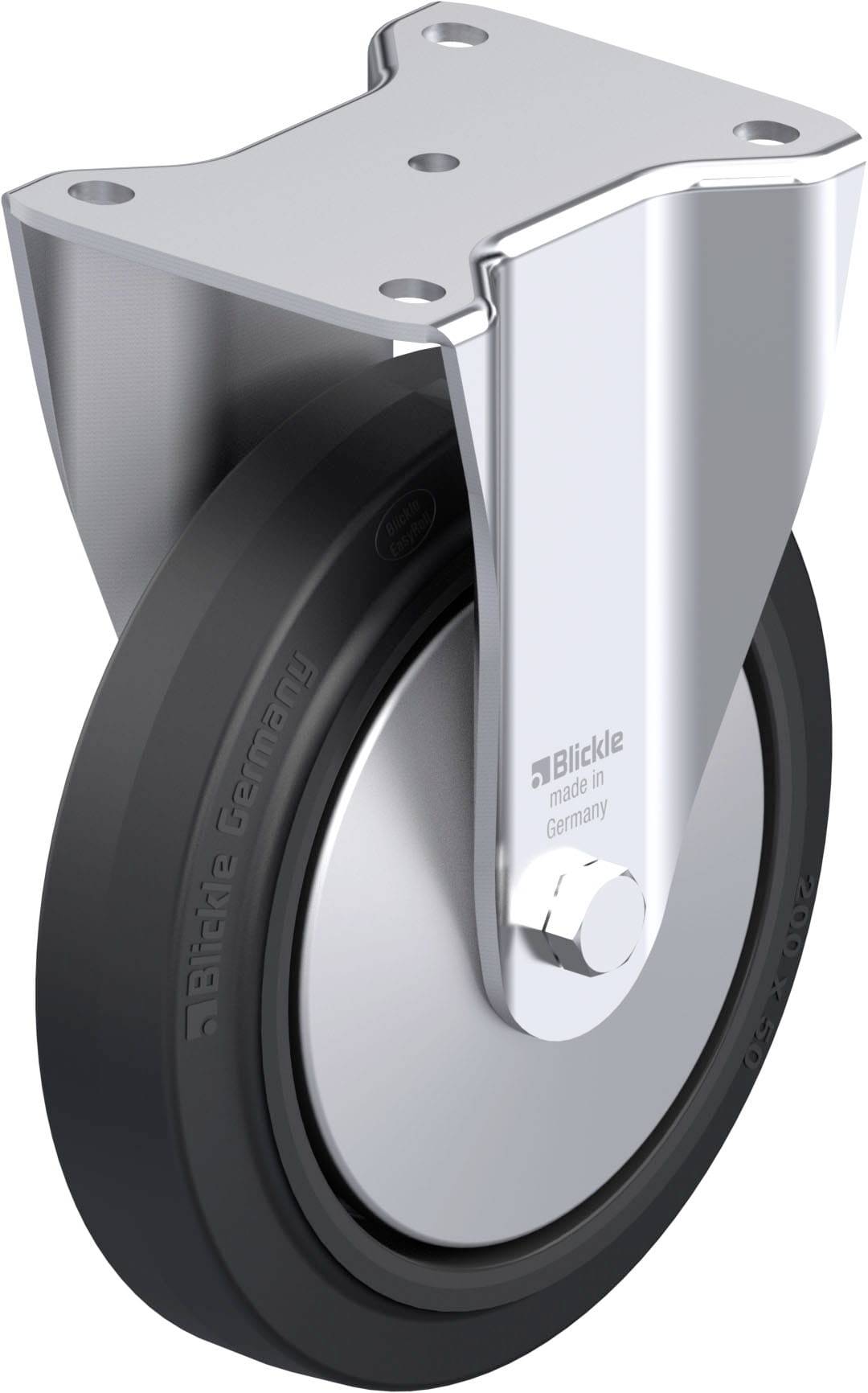 Blickle 851450 BH-POEV 200KAD-FA Acéllemez rögzített görgő KerékØ: 200 mm Teherbírás (max.): 500 kg 1 db