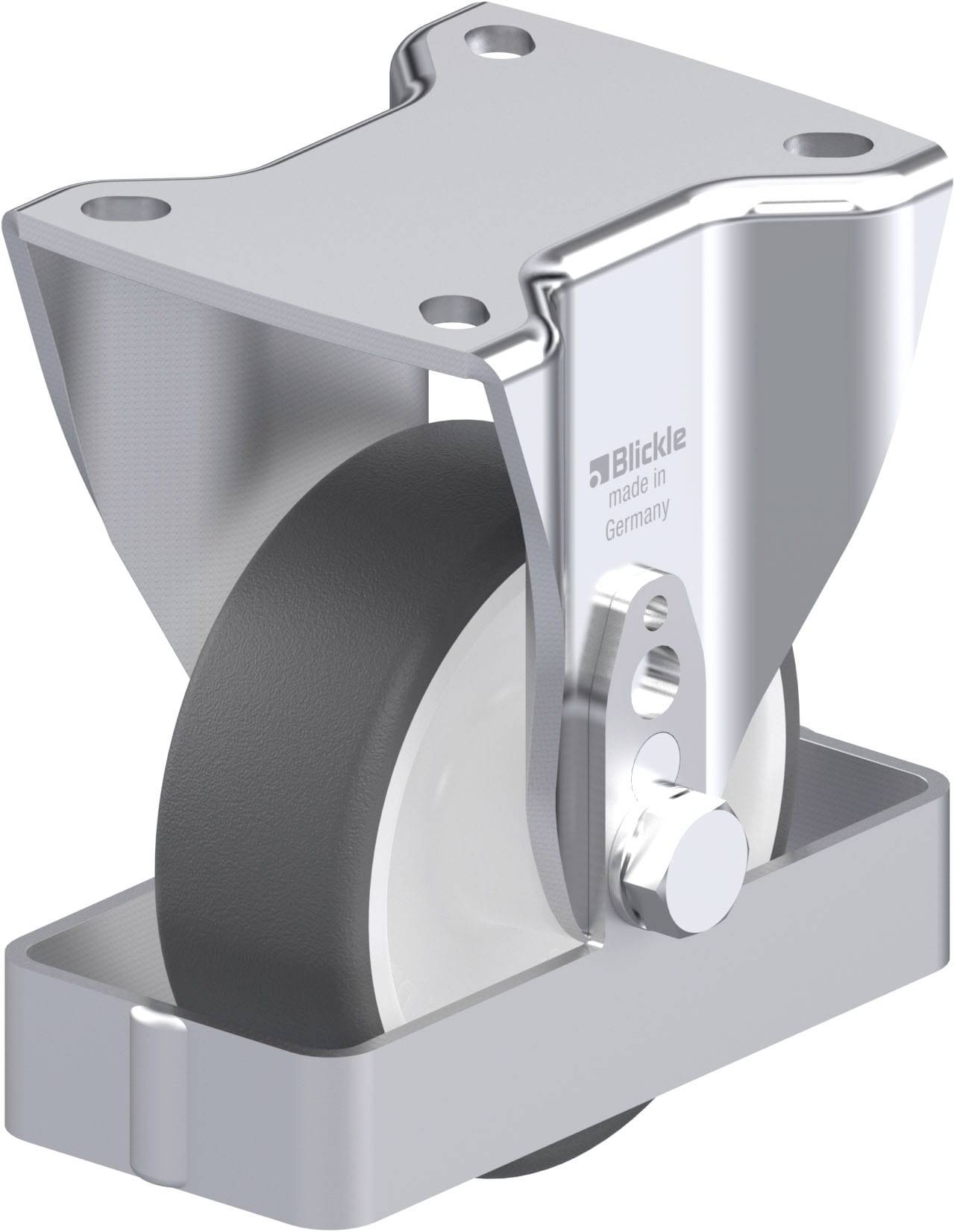 Blickle 938980 BH-POTH 100G-1-FS Acéllemez rögzített görgő KerékØ: 100 mm Teherbírás (max.): 300 kg 1 db