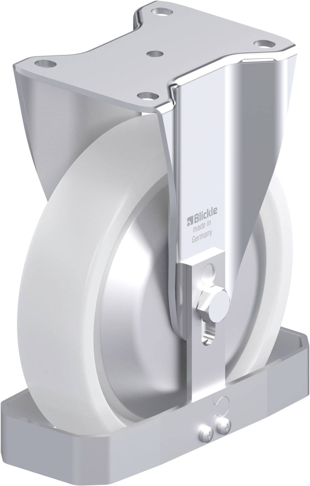 Blickle 924496 BH-SPO 201K-FA-FS Roulette fixe en acier inoxydable Diamètre de la roue: 200 mm Capacité de charge (max.): 900 kg 1 pc(s)