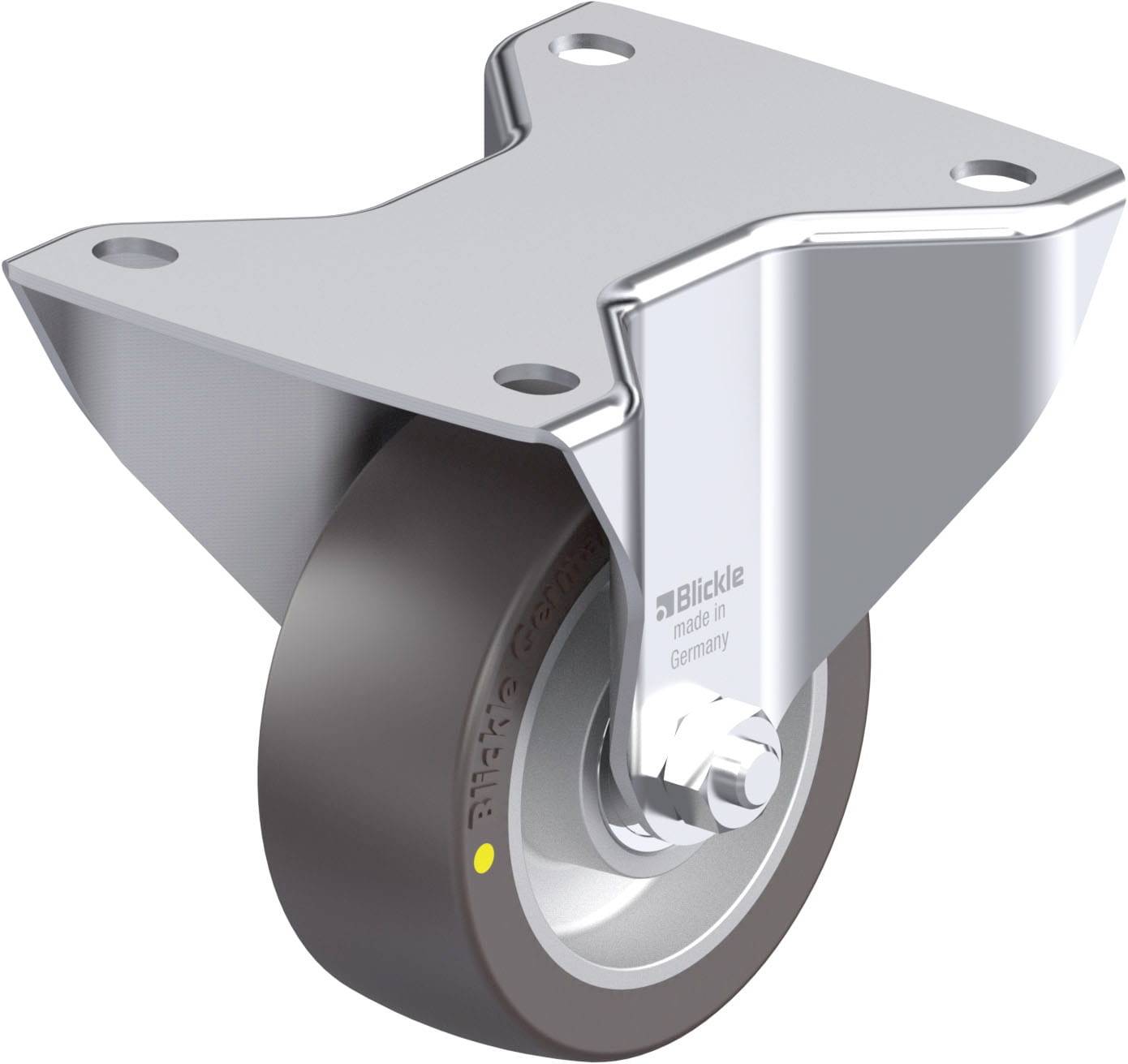 Blickle 936473 BK-ALST 100K-3-AS Acéllemez rögzített görgő KerékØ: 100 mm Teherbírás (max.): 320 kg 1 db