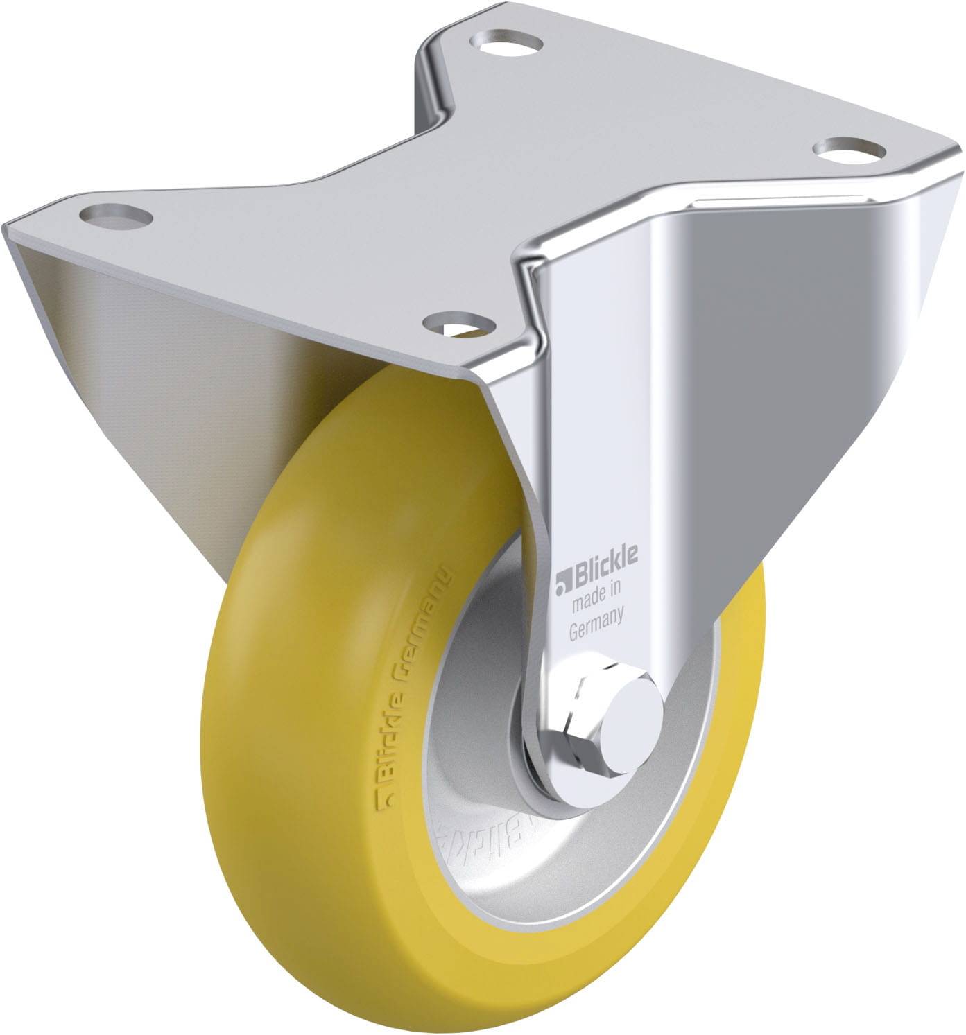 Blickle 871923 BK-ALTH 125K-3-CO Roulette fixe en acier inoxydable Diamètre de la roue: 125 mm Capacité de charge (max.): 350 kg 1 pc(s)