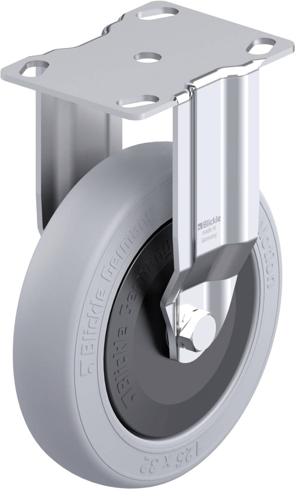 Blickle 921798 BKPA-POES 127KF-SG Roulette fixe pour appareil Diamètre de la roue: 125 mm Capacité de charge (max.): 120 kg 1 pc(s)