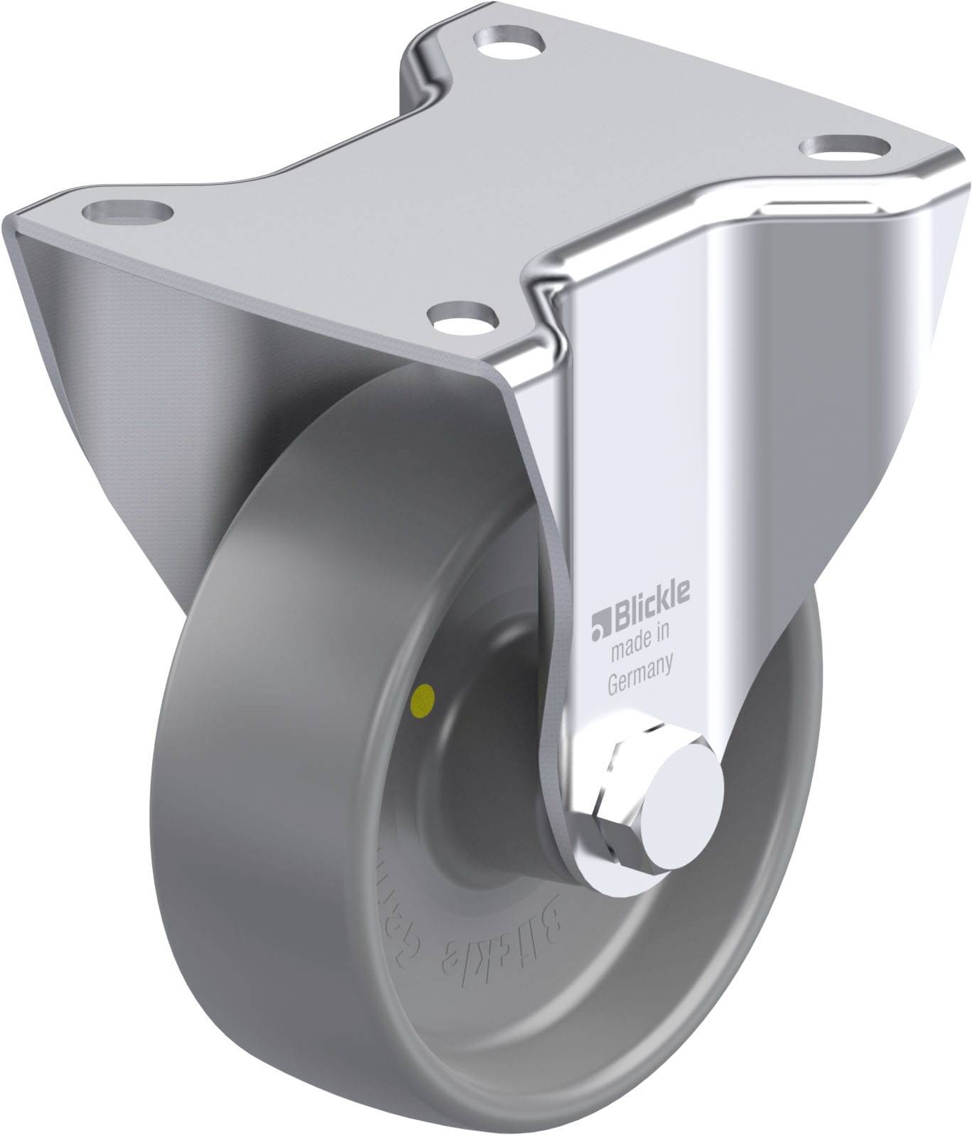 Blickle 618157 BK-PO 100G-1-ELS Acéllemez rögzített görgő KerékØ: 100 mm Teherbírás (max.): 280 kg 1 db