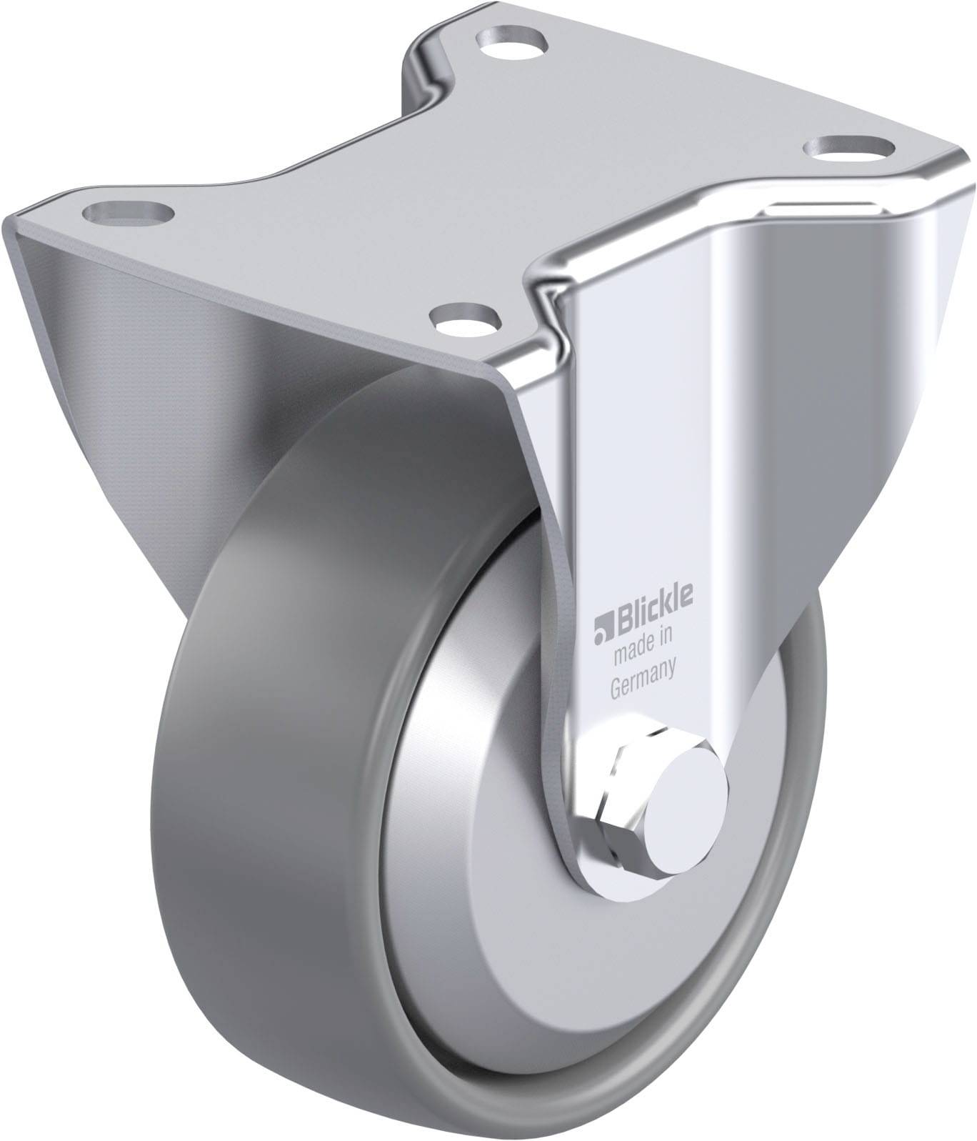 Blickle 946595 BK-PO 100G-1-ELS-FA Acéllemez rögzített görgő KerékØ: 100 mm Teherbírás (max.): 280 kg 1 db