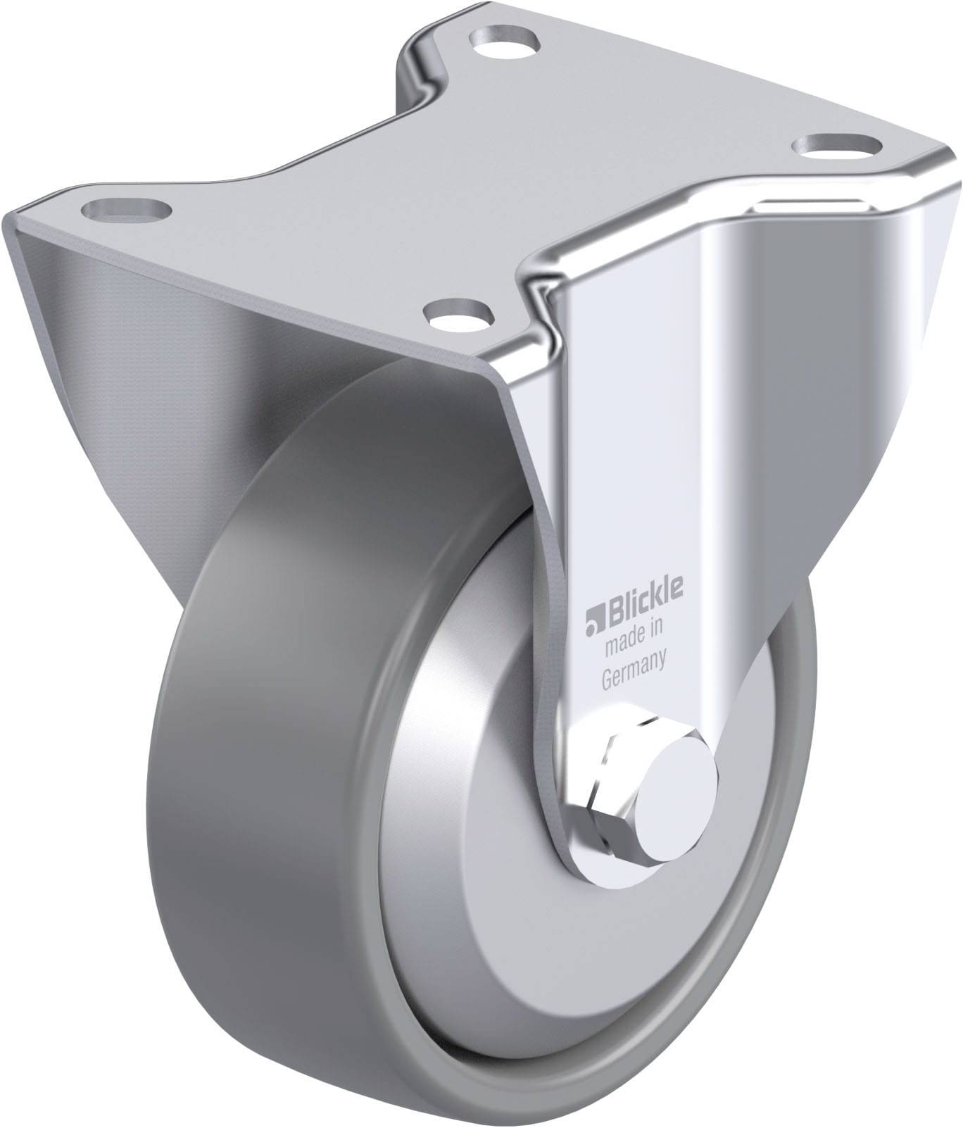 Blickle 946597 BK-PO 100KA-1-ELS-FA Roulette fixe en acier inoxydable Diamètre de la roue: 100 mm Capacité de charge (max.): 280 kg 1 pc(s)