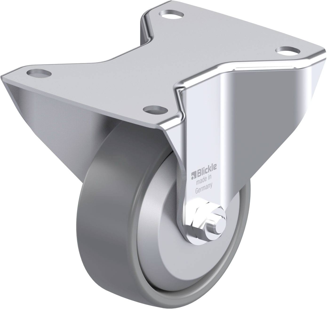 Blickle 946598 BK-PO 100KA-3-ELS-FA Acéllemez rögzített görgő KerékØ: 100 mm Teherbírás (max.): 280 kg 1 db