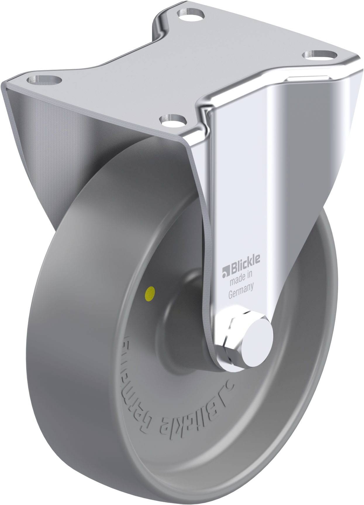 Blickle 357475 BK-PO 125G-1-ELS Acéllemez rögzített görgő KerékØ: 125 mm Teherbírás (max.): 300 kg 1 db