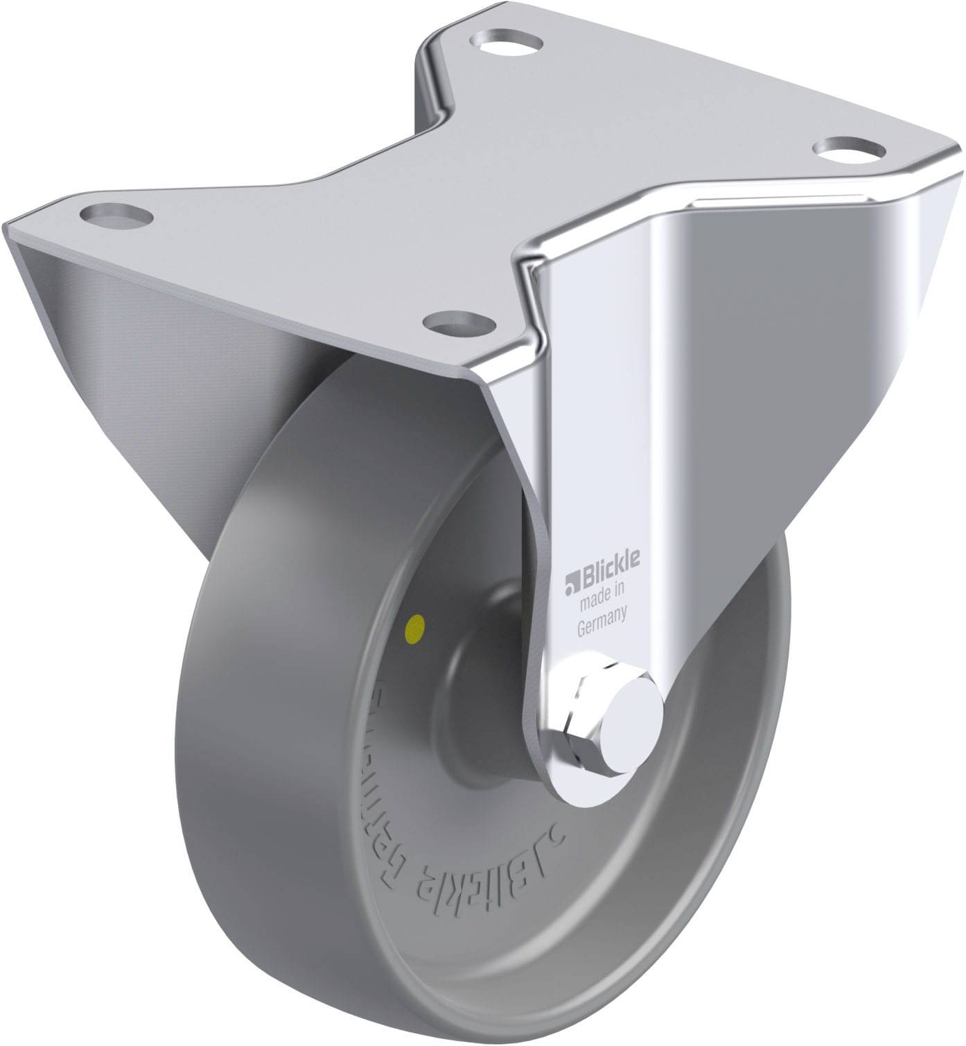 Blickle 926257 BK-PO 125G-3-ELS Acéllemez rögzített görgő KerékØ: 125 mm Teherbírás (max.): 300 kg 1 db