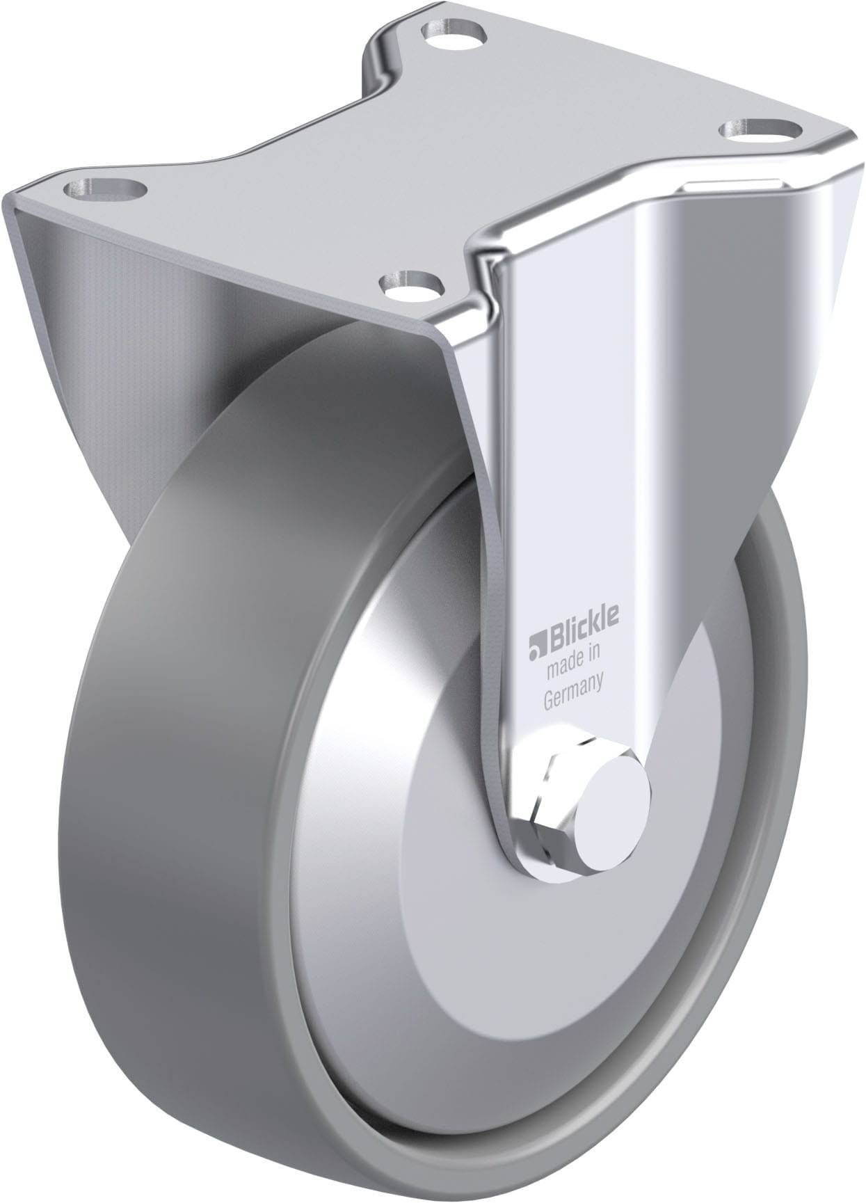 Blickle 946601 BK-PO 125KA-1-ELS-FA Acéllemez rögzített görgő KerékØ: 125 mm Teherbírás (max.): 300 kg 1 db