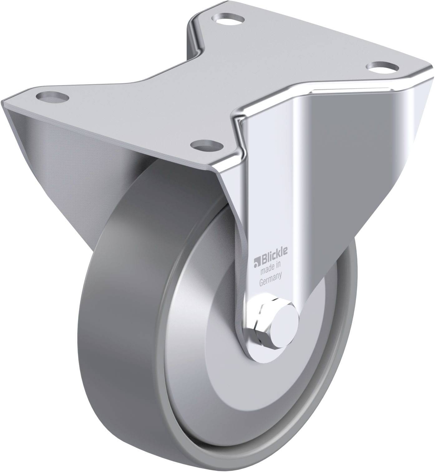 Blickle 946602 BK-PO 125KA-3-ELS-FA Acéllemez rögzített görgő KerékØ: 125 mm Teherbírás (max.): 300 kg 1 db