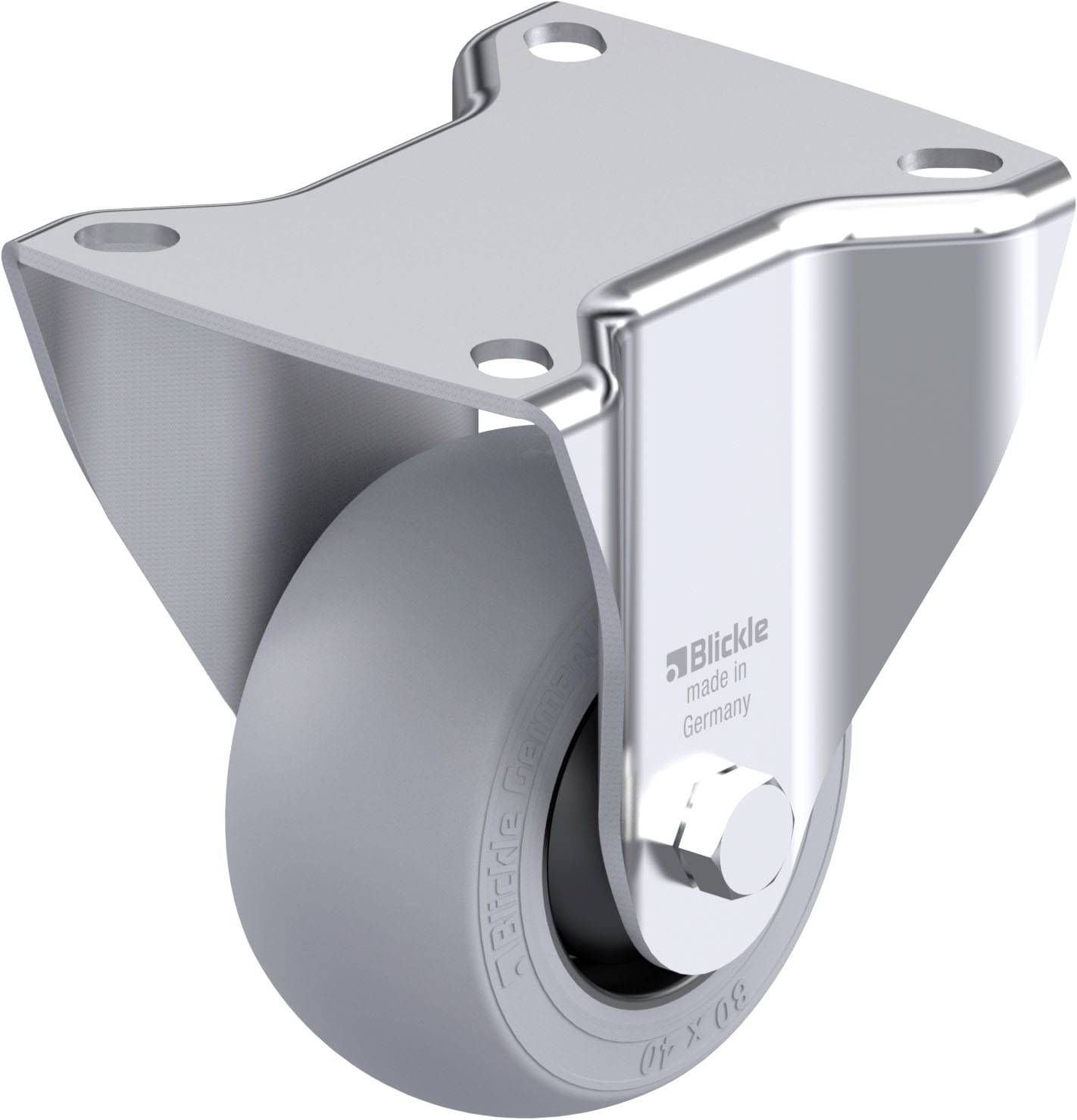 Blickle 946455 BK-POES 80KF-SG Acéllemez rögzített görgő KerékØ: 80 mm Teherbírás (max.): 110 kg 1 db