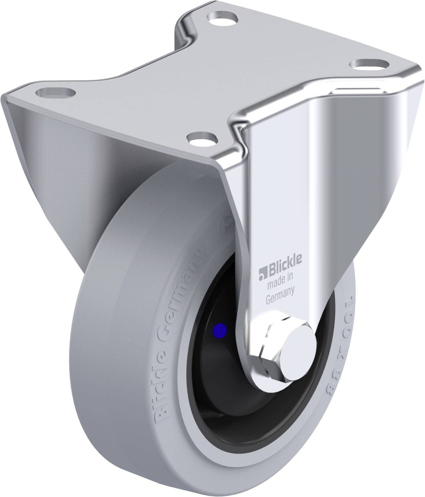Blickle 945843 BK-POEV 100XKA-1-SG Acéllemez rögzített görgő KerékØ: 100 mm Teherbírás (max.): 200 kg 1 db