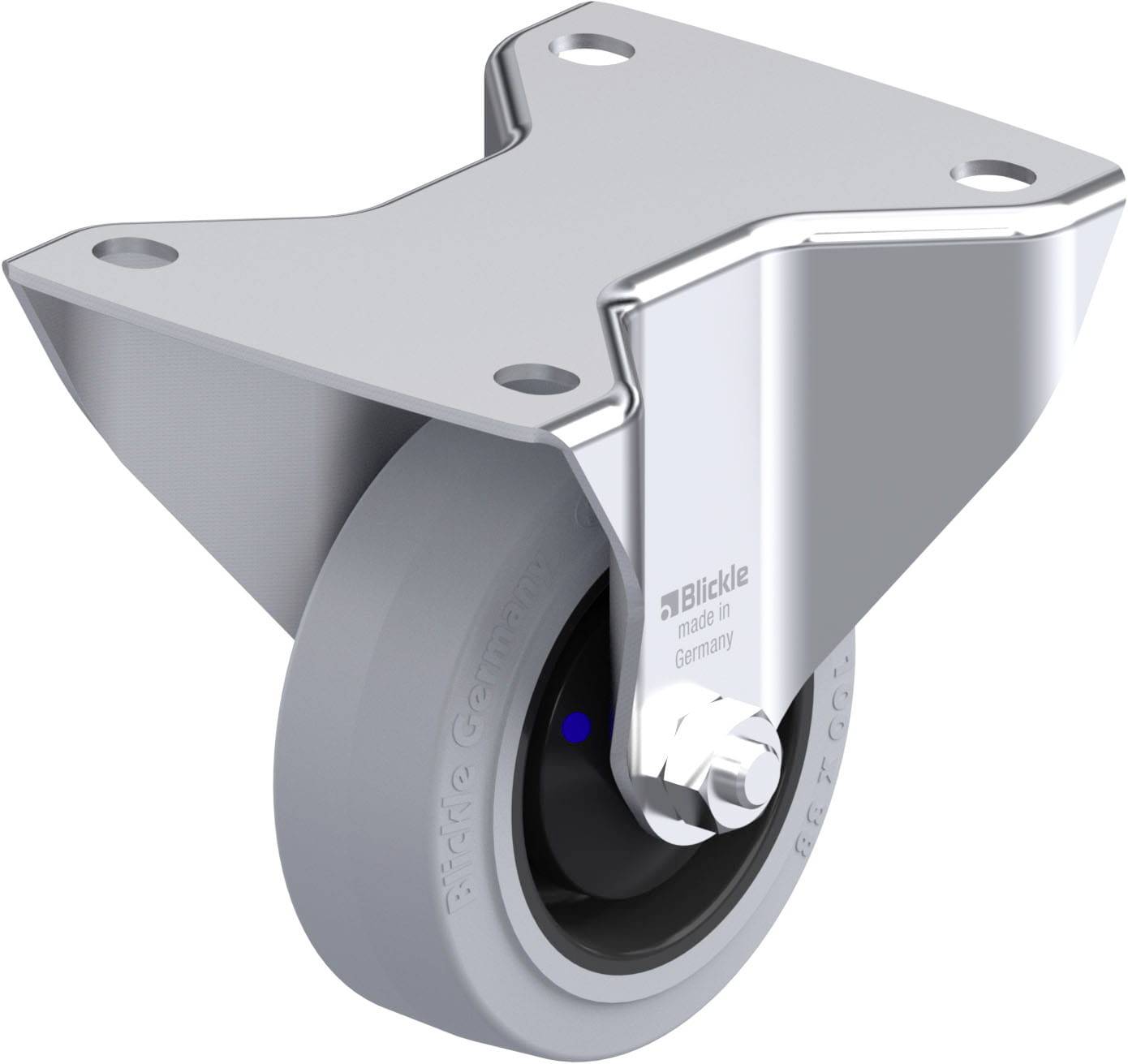 Blickle 945845 BK-POEV 100XKA-3-SG Acéllemez rögzített görgő KerékØ: 100 mm Teherbírás (max.): 200 kg 1 db
