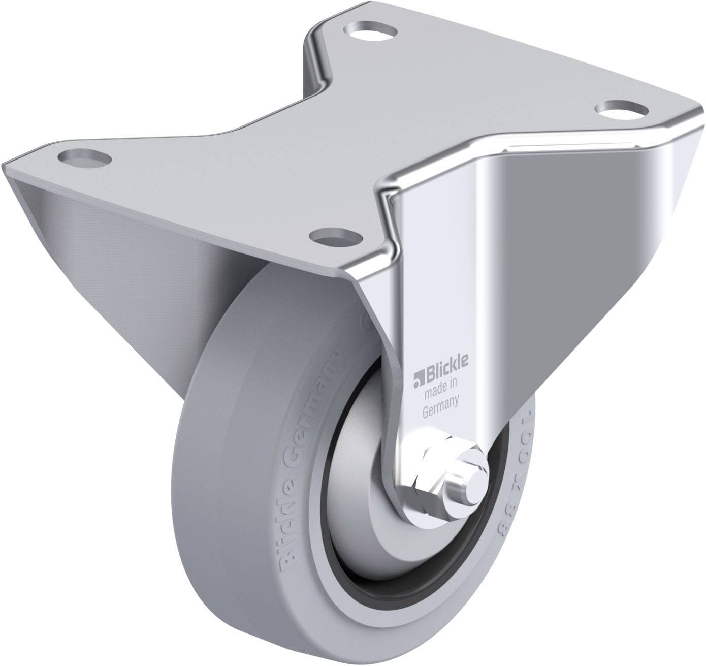 Blickle 945846 BK-POEV 100XKA-3-SG-FA Acéllemez rögzített görgő KerékØ: 100 mm Teherbírás (max.): 200 kg 1 db