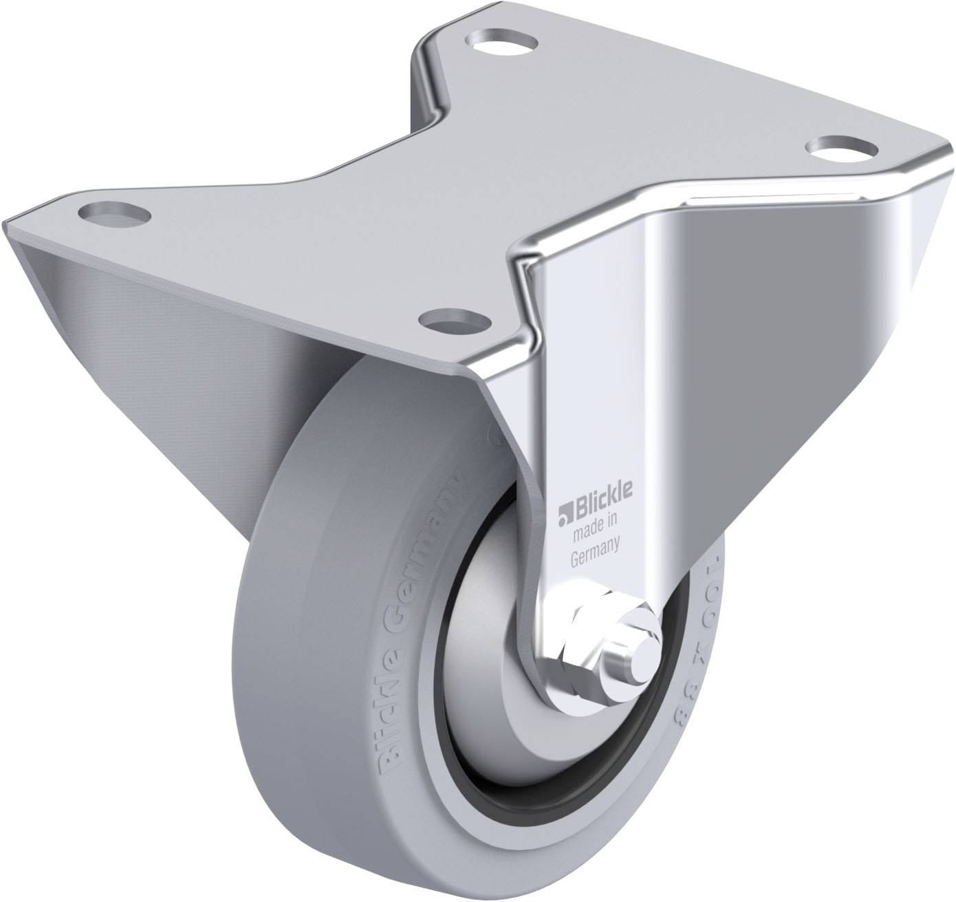 Blickle 851394 BK-POEV 100XR-3-SG-FA Acéllemez rögzített görgő KerékØ: 100 mm Teherbírás (max.): 200 kg 1 db