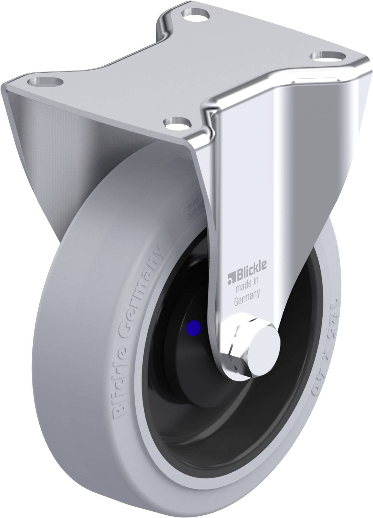 Blickle 945847 BK-POEV 125XKA-1-SG Acéllemez rögzített görgő KerékØ: 125 mm Teherbírás (max.): 250 kg 1 db