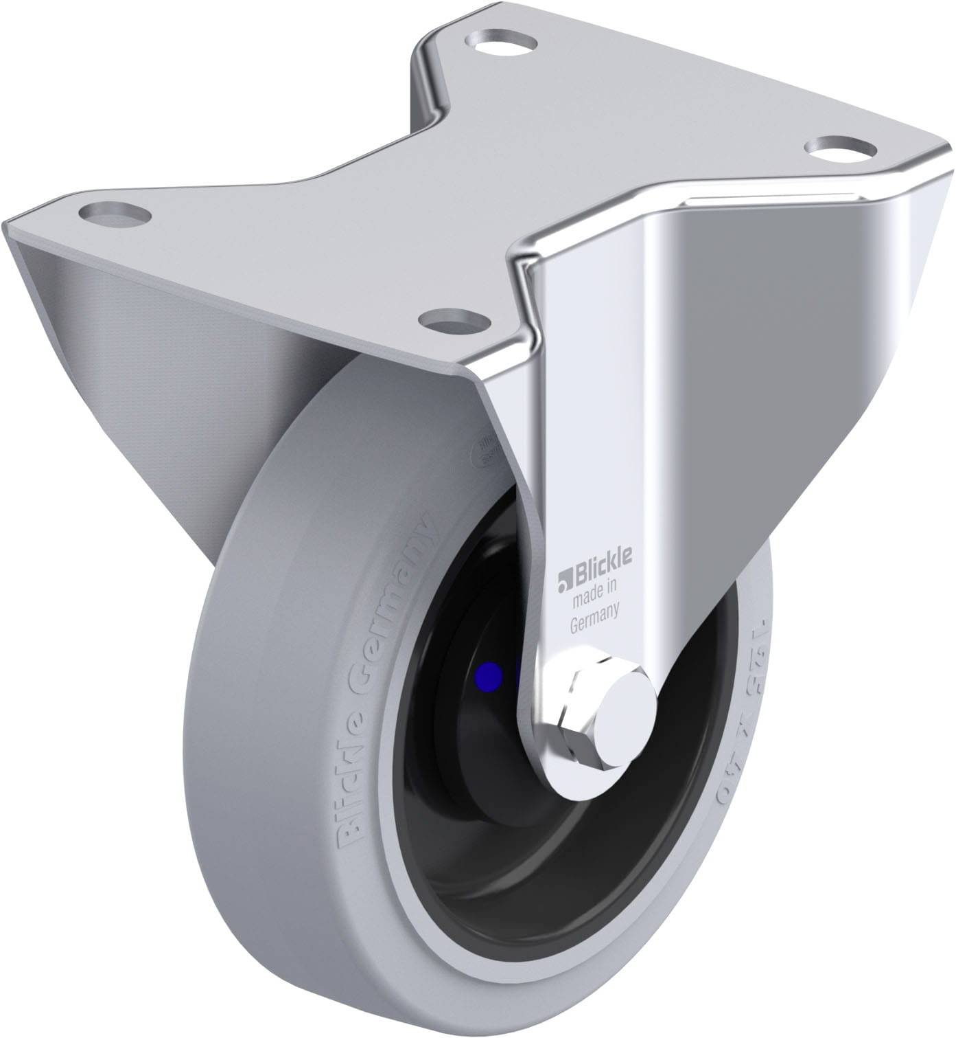 Blickle 945849 BK-POEV 125XKA-3-SG Acéllemez rögzített görgő KerékØ: 125 mm Teherbírás (max.): 250 kg 1 db