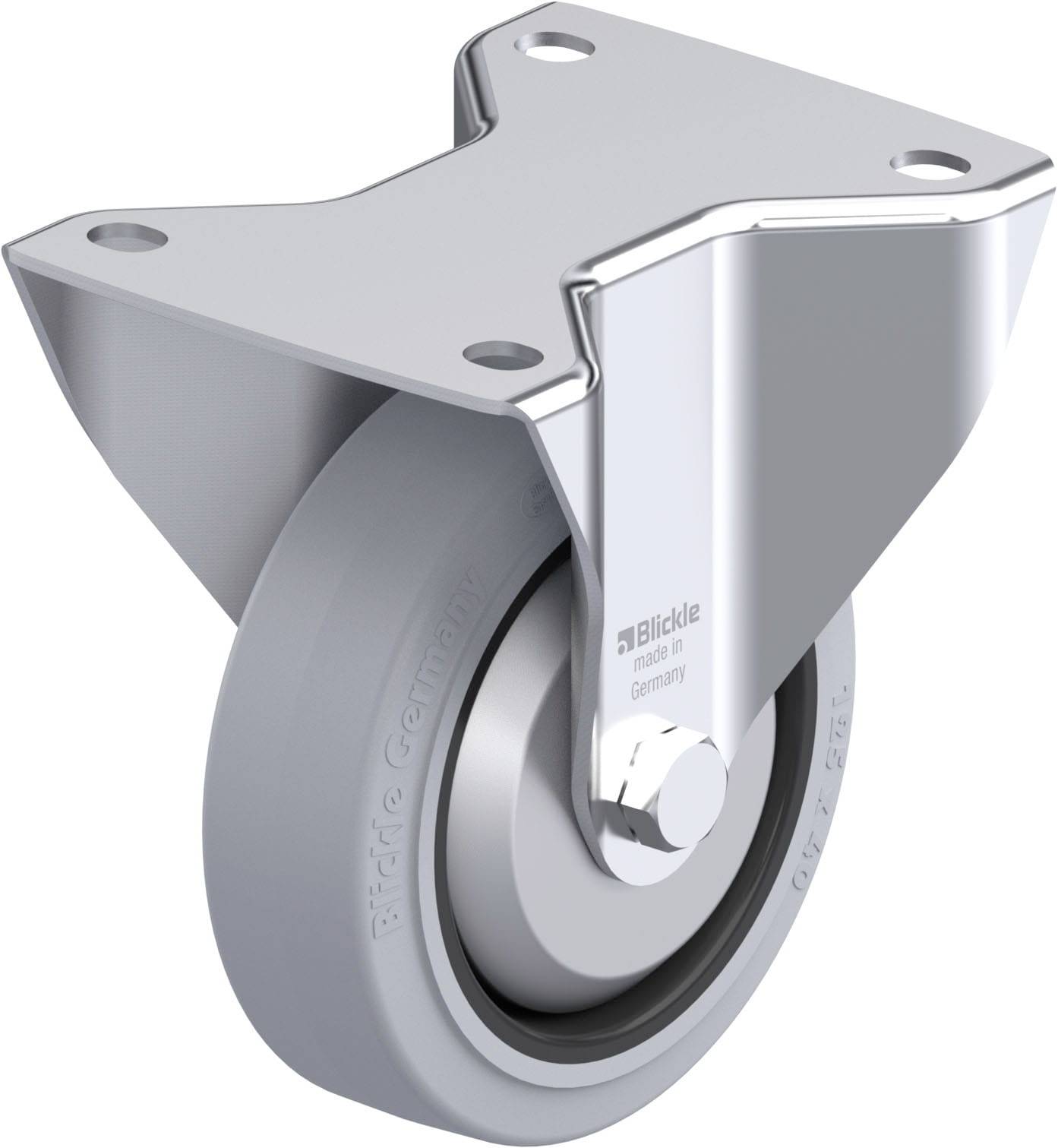 Blickle 945850 BK-POEV 125XKA-3-SG-FA Acéllemez rögzített görgő KerékØ: 125 mm Teherbírás (max.): 250 kg 1 db