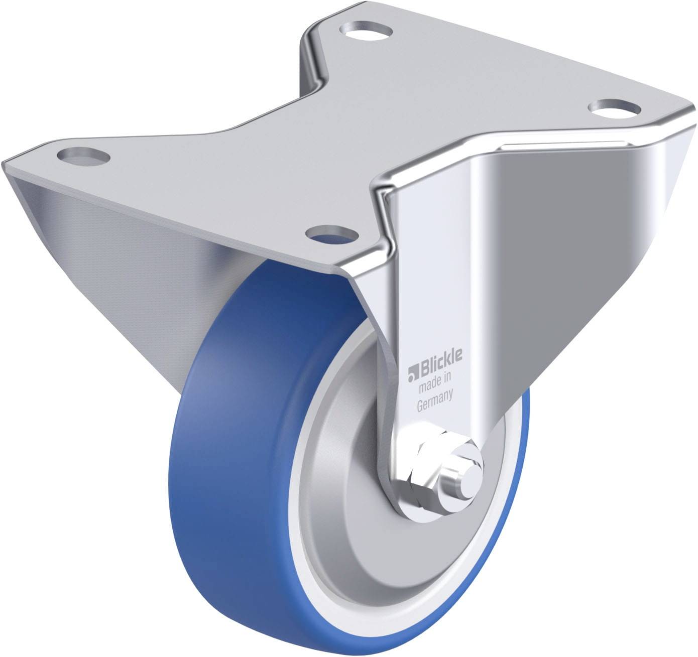 Blickle 947874 BK-POTHS 100XR-3-FA Acéllemez rögzített görgő KerékØ: 100 mm Teherbírás (max.): 200 kg 1 db
