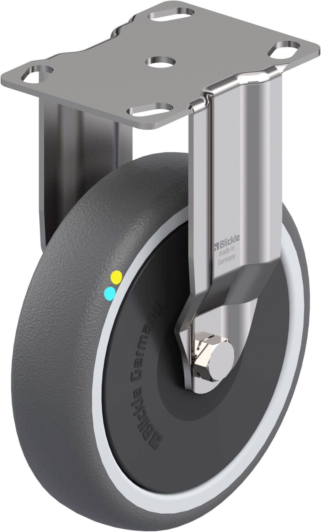 Blickle 853527 BKPXA-PATH 126KFD-ELS Készülék rögzített görgő KerékØ: 125 mm Teherbírás (max.): 120 kg 1 db